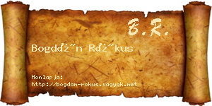Bogdán Rókus névjegykártya